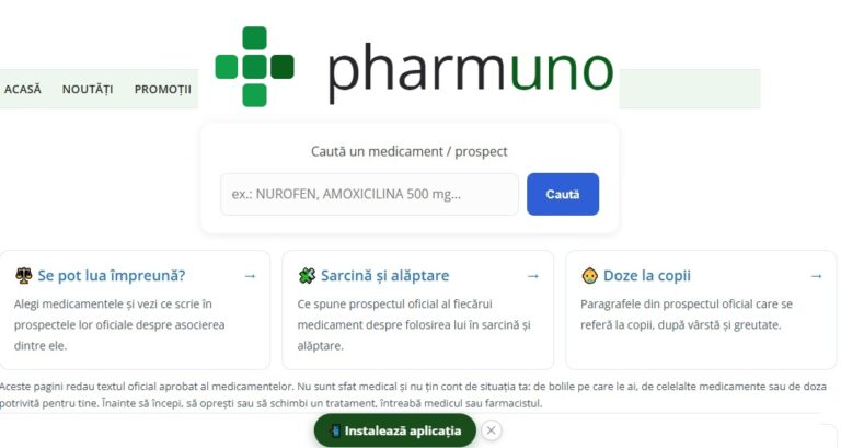 Aplicația care-ți răspunde la orice întrebare despre medicamente, farmacii și prețuri